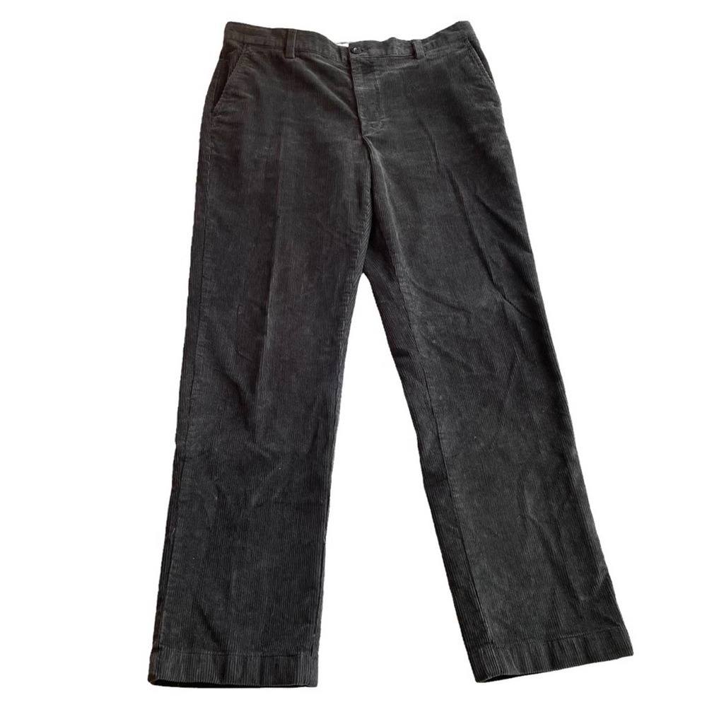 L.L. Bean Country Corduroy Pant Trouser Black Size 36W x 31L Classic Fit